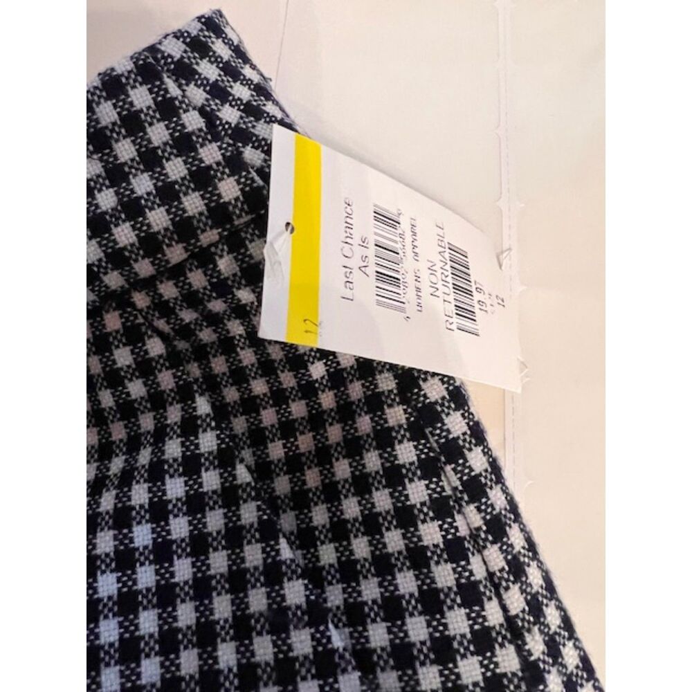 Avec Les Filles Gingham High Waist Flare Pants Black White Size 12 - Picture 8 of 8